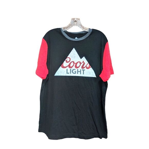 🛍️Coors Light Red & Black Tee Shirt Size 2XL - Picture 1 of 2